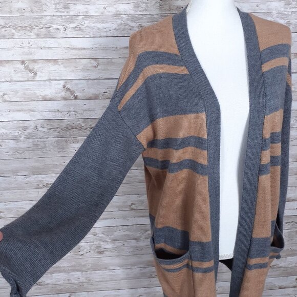 Cynthia Rowley Merino Wool Knit Cardigan M Open Front 173 - Picture 2 of 5